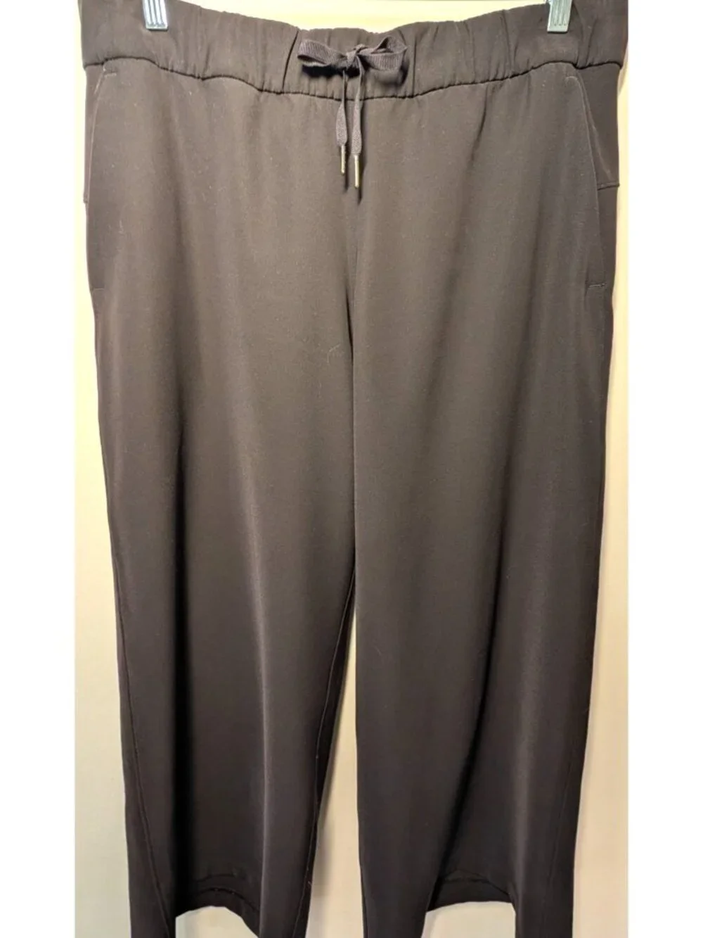 Lululemon On the Fly Pant Woven 7/8, Wide Leg Cropped, Black Size 12